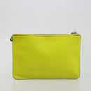 Christian Dior Diorissimo Hand Bag Leather 2way Yellow Silver Auth gh2276A-25