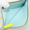 Christian Dior Diorissimo Hand Bag Leather 2way Yellow Silver Auth gh2276A-26