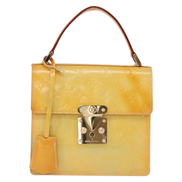 LOUIS VUITTON Monogram Vernis Spring street Hand Bag Gris M91029 LV Auth gh2277