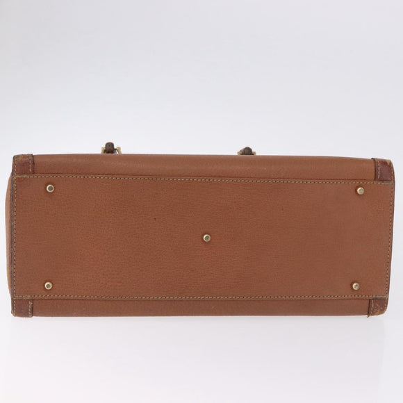 GUCCI Bamboo Hand Bag Leather Brown Gold Tone 002 2853 0260 0 Auth gh2279