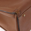 GUCCI Bamboo Hand Bag Leather Brown Gold Tone 002 2853 0260 0 Auth gh2279-17