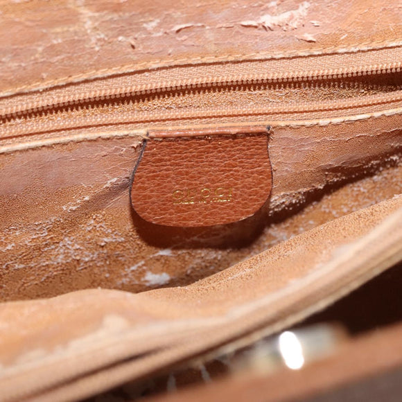 GUCCI Bamboo Hand Bag Leather Brown Gold Tone 002 2853 0260 0 Auth gh2279
