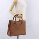 GUCCI Bamboo Hand Bag Leather Brown Gold Tone 002 2853 0260 0 Auth gh2279-25