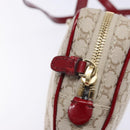 CELINE Macadam Canvas Shoulder Bag Beige Gold Auth gh228-10