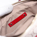 CELINE Macadam Canvas Shoulder Bag Beige Gold Auth gh228-18