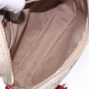 CELINE Macadam Canvas Shoulder Bag Beige Gold Auth gh228-11