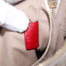 CELINE Macadam Canvas Shoulder Bag Beige Gold Auth gh228-12