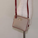 CELINE Macadam Canvas Shoulder Bag Beige Gold Auth gh228-22