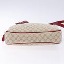 CELINE Macadam Canvas Shoulder Bag Beige Gold Auth gh228-5