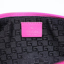 GUCCI Accessory Pouch Canvas Pink Silver 039 1103 Auth gh2280A-16