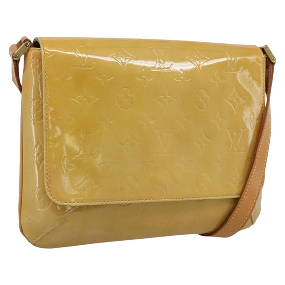 LOUIS VUITTON Monogram Vernis Thompson Street Bag Beige M91301 LV Auth gh2282A