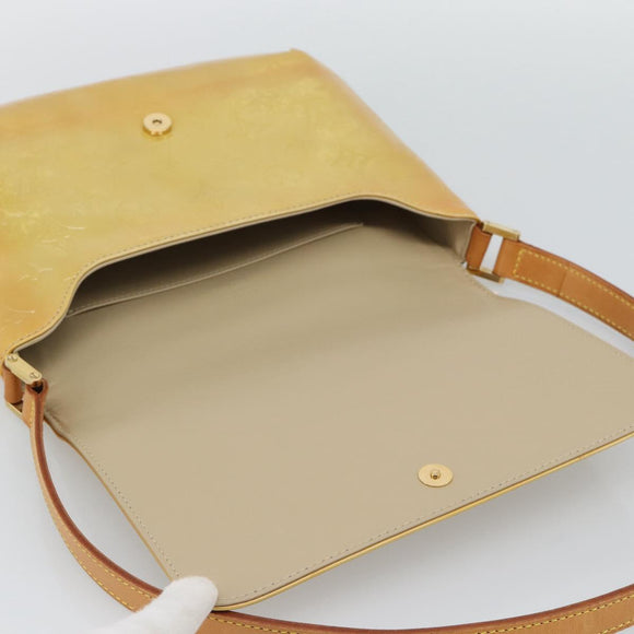 LOUIS VUITTON Monogram Vernis Thompson Street Bag Beige M91301 LV Auth gh2282A