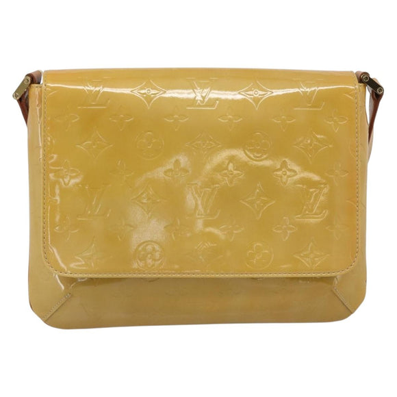 LOUIS VUITTON Monogram Vernis Thompson Street Bag Beige M91301 LV Auth gh2282A
