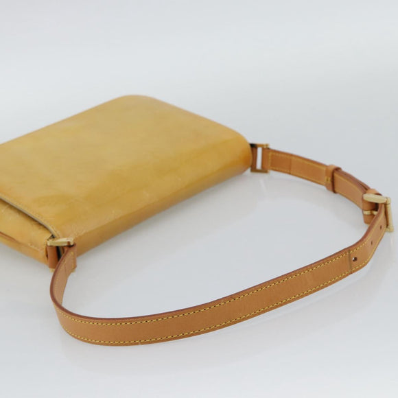 LOUIS VUITTON Monogram Vernis Thompson Street Bag Beige M91301 LV Auth gh2282A