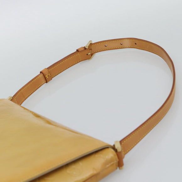 LOUIS VUITTON Monogram Vernis Thompson Street Bag Beige M91301 LV Auth gh2282A