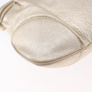 Salvatore Ferragamo Gancini Tote Bag Leather Gold Auth gh2287A-12