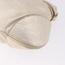 Salvatore Ferragamo Gancini Tote Bag Leather Gold Auth gh2287A-13