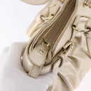 Salvatore Ferragamo Gancini Tote Bag Leather Gold Auth gh2287A-16
