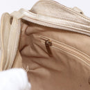 Salvatore Ferragamo Gancini Tote Bag Leather Gold Auth gh2287A-21