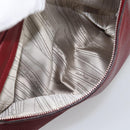 Salvatore Ferragamo Gancini Hand Bag Leather 2way Red Silver Auth gh2288A-26