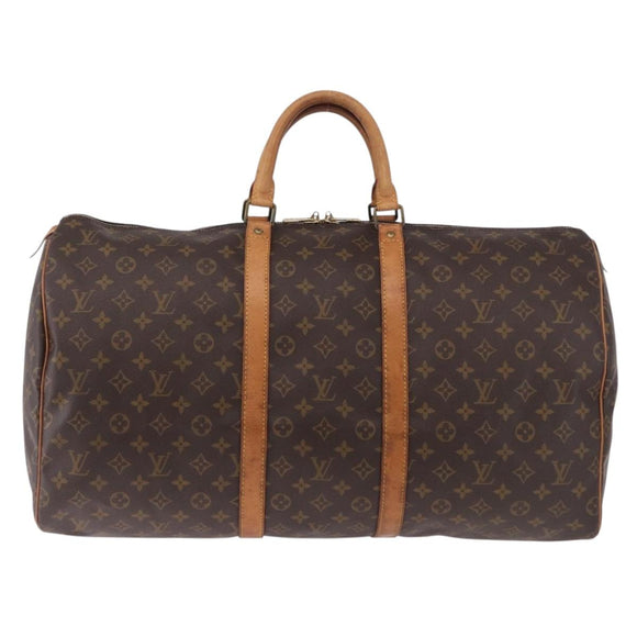 LOUIS VUITTON Monogram Keepall 55 Boston Bag M41424 LV Auth gh2293
