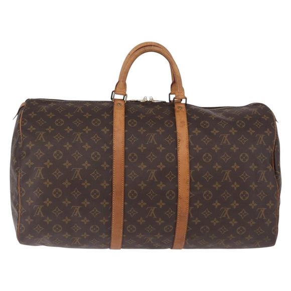LOUIS VUITTON Monogram Keepall 55 Boston Bag M41424 LV Auth gh2293