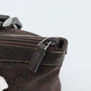 GUCCI GG Canvas Abbey Tote Bag Outlet Dark Brown Silver 268640 Auth gh2299-14