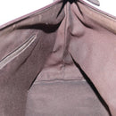 GUCCI GG Canvas Abbey Tote Bag Outlet Dark Brown Silver 268640 Auth gh2299-17