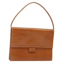 LOEWE Anagram Hand Bag Leather Brown Auth gh230-1