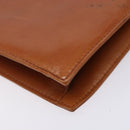 LOEWE Anagram Hand Bag Leather Brown Auth gh230-15