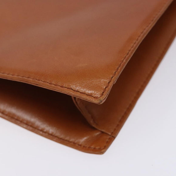 LOEWE Anagram Hand Bag Leather Brown Auth gh230