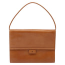 LOEWE Anagram Hand Bag Leather Brown Auth gh230-13