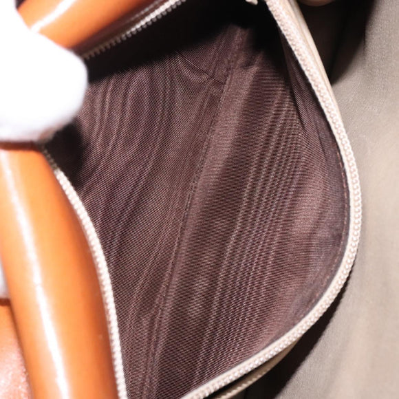 LOEWE Anagram Hand Bag Leather Brown Auth gh230