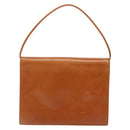 LOEWE Anagram Hand Bag Leather Brown Auth gh230-2