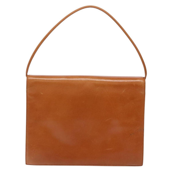 LOEWE Anagram Hand Bag Leather Brown Auth gh230