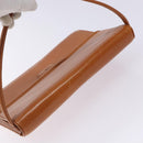 LOEWE Anagram Hand Bag Leather Brown Auth gh230-6