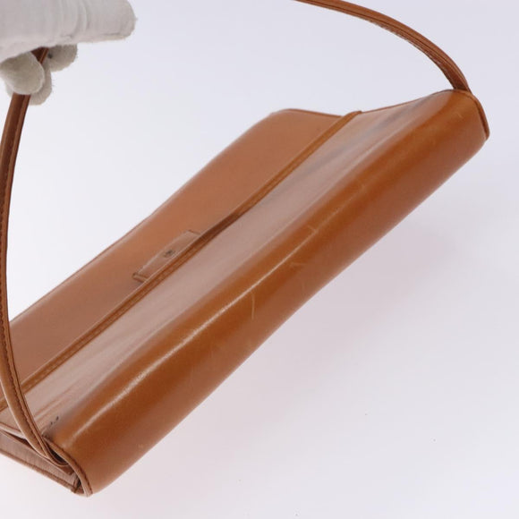 LOEWE Anagram Hand Bag Leather Brown Auth gh230