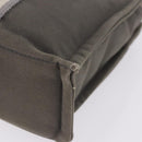 HERMES Fourre Tout PM Hand Bag Canvas Gray Silver Auth gh2302-14