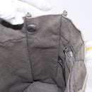 HERMES Fourre Tout PM Hand Bag Canvas Gray Silver Auth gh2302-19