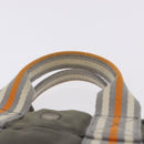 HERMES Fourre Tout PM Hand Bag Canvas Gray Silver Auth gh2302-8