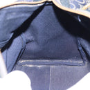 CELINE C Sulky Hand Bag Canvas Navy Gold Tone Auth gh2303-17