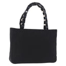 Salvatore Ferragamo Vala Hand Bag Canvas Black Silver Auth gh2305-1