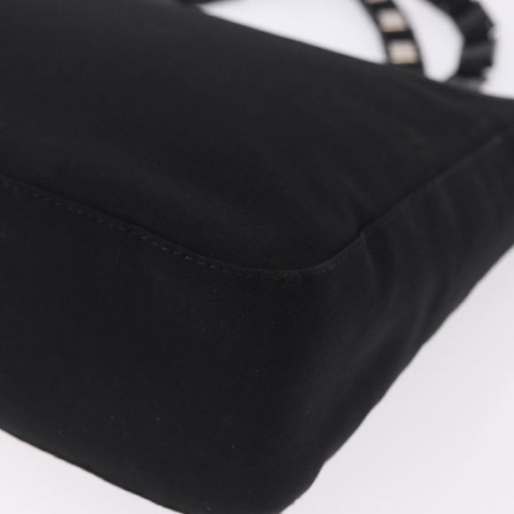 Salvatore Ferragamo Vala Hand Bag Canvas Black Silver Auth gh2305