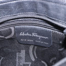 Salvatore Ferragamo Vala Hand Bag Canvas Black Silver Auth gh2305-15
