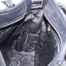 Salvatore Ferragamo Vala Hand Bag Canvas Black Silver Auth gh2305-17