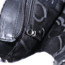 Salvatore Ferragamo Vala Hand Bag Canvas Black Silver Auth gh2305-19