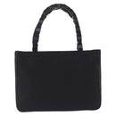 Salvatore Ferragamo Vala Hand Bag Canvas Black Silver Auth gh2305-2