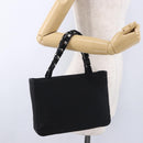 Salvatore Ferragamo Vala Hand Bag Canvas Black Silver Auth gh2305-21