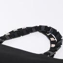 Salvatore Ferragamo Vala Hand Bag Canvas Black Silver Auth gh2305-8