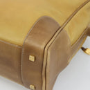 LOEWE Shoulder Bag Leather Beige Gold Tone Auth gh2307-9